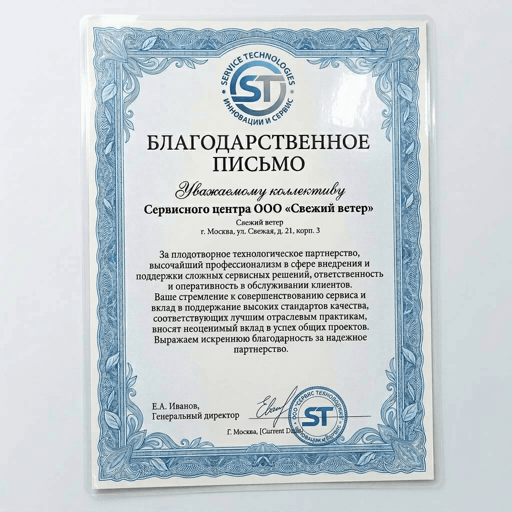 Благодарность от DJI Technologies